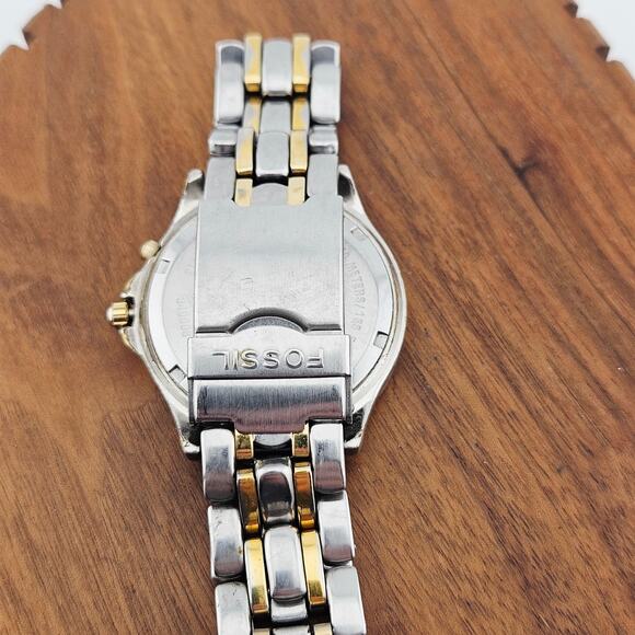 Fossil Two Tone Multifunction Watch Calendar Dial TLC Project Piece BQ-9030 - Picture 5 of 7